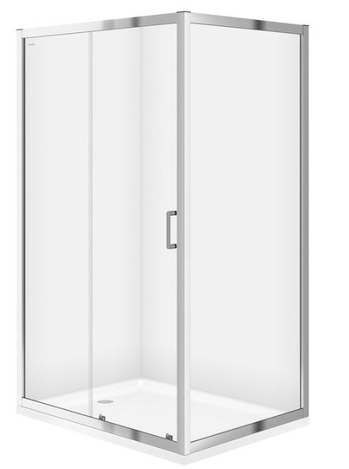 CERSANIT - Sprchovací kút obdĺžnik 100x80x190, posuv, číre sklo S154-003