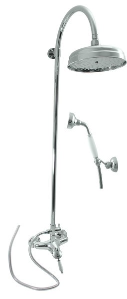 SLEZAK-RAV - Vodovodné batérie sprchová LABE s hlavovou a ručnou sprchou, Farba: chróm, Rozmer: 150 mm L581.5 / 3