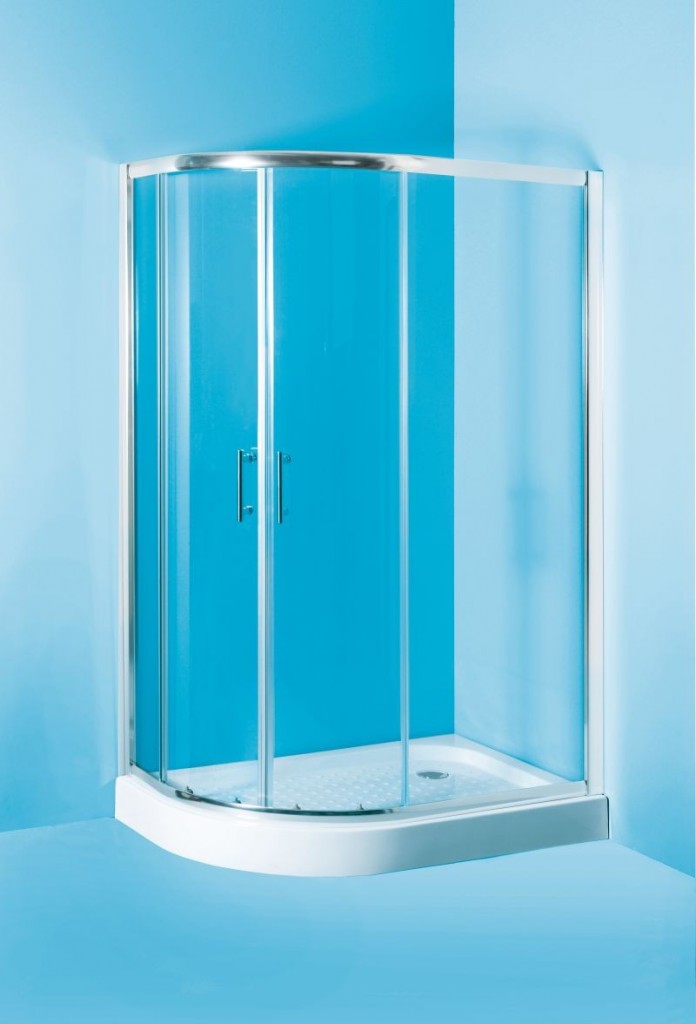 HOPA - Sprchovací asymetrický kút s vaničkou IBIZA II - Farba rámu zásteny - Hliník chróm, Rozmer A - 100, Rozmer B - 80, Smer zatváranie - Pravé (DX), Výplň - Číre bezpečnostné sklo