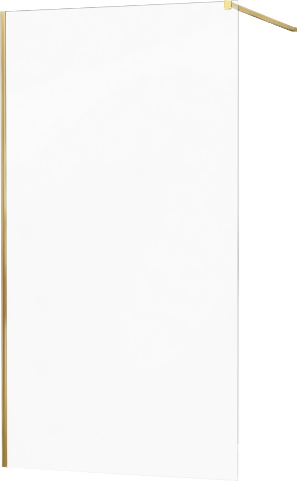 MEXEN/S - KIOTO Sprchová zástena WALK-IN 50x200 cm 8 mm, zlatá, transparent 800-050-101-50-00