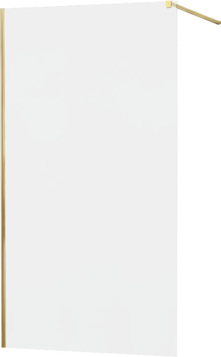 MEXEN/S - KIOTO Sprchová zástena WALK-IN 90x200 cm 8 mm, zlatá, matné sklo 800-090-101-50-30