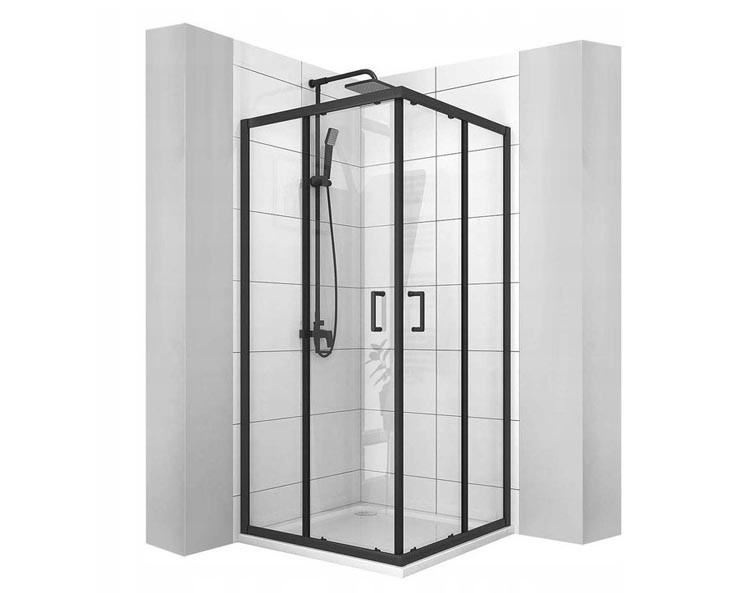 CALANI - Sprchovací kút VITO 80*80 čierna CAL-K6002