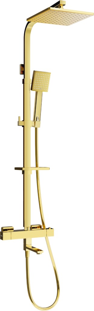 MEXEN/S - CQ45 vaňový stĺp s termostatickou batériou, zlato 779104595-50
