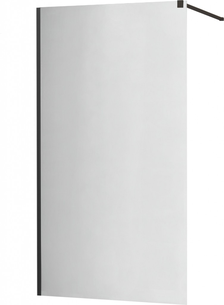 MEXEN/S - KIOTO Sprchová zástena WALK-IN 120x200 cm 8 mm, čierna, zrkadlové sklo 800-120-101-70-50