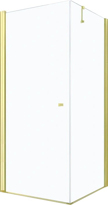 MEXEN/S - PRETORIA sprchovací kút 80x90, transparent, zlatá 852-080-090-50-00