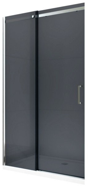 MEXEN - OMEGA posuvné dvere 160x190 cm 8 mm chróm, grey so sadou pre niku 825-160-000-01-40