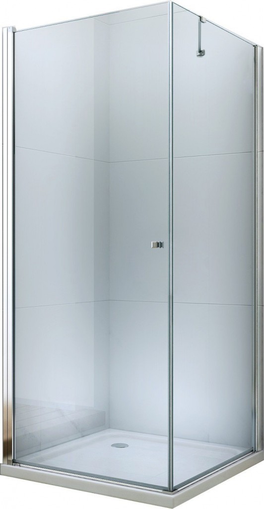 MEXEN/S - Pretoria otváracia sprchovací kút 70x80, sklo transparent, chrom + vanička 852-070-080-01-00-4010