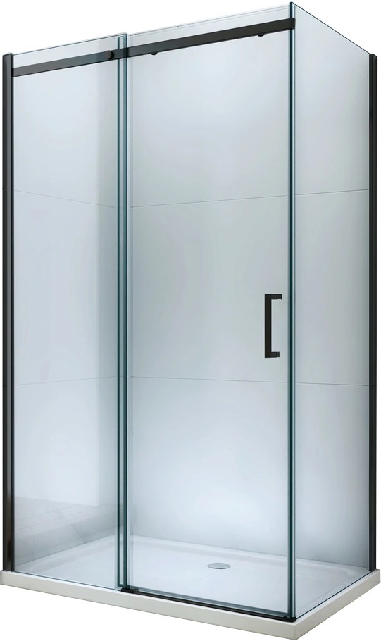 MEXEN/S - OMEGA sprchovací kút 110x90, transparent, čierna 825-110-090-70-00