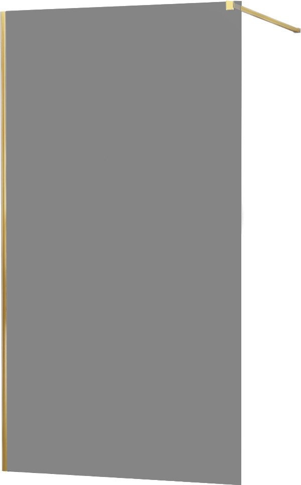 MEXEN/S - KIOTO Sprchová zástena WALK-IN 80x200 cm 8 mm, zlatá, dymové sklo 800-080-101-50-40