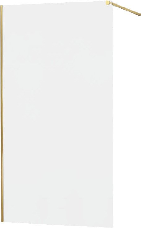 MEXEN/S - KIOTO Sprchová zástena WALK-IN 100x200 cm 8 mm, zlatá, matné sklo 800-100-101-50-30