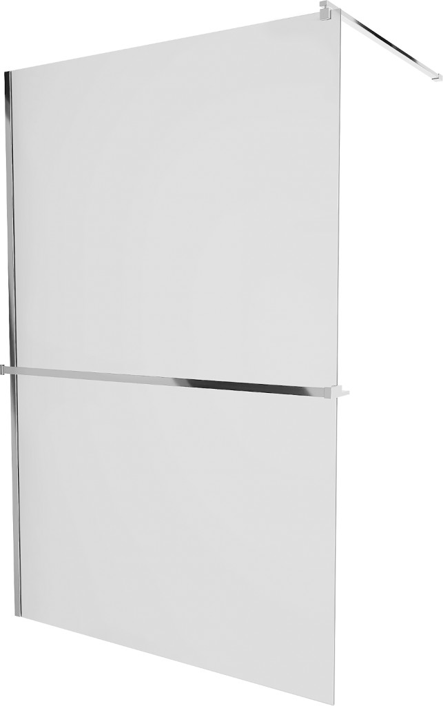 MEXEN/S - KIOTO Sprchová zástena WALK-IN s poličkou a držiakom uterákov 80 x 200, matné sklo 8 mm, chróm 800-080-121-01-30
