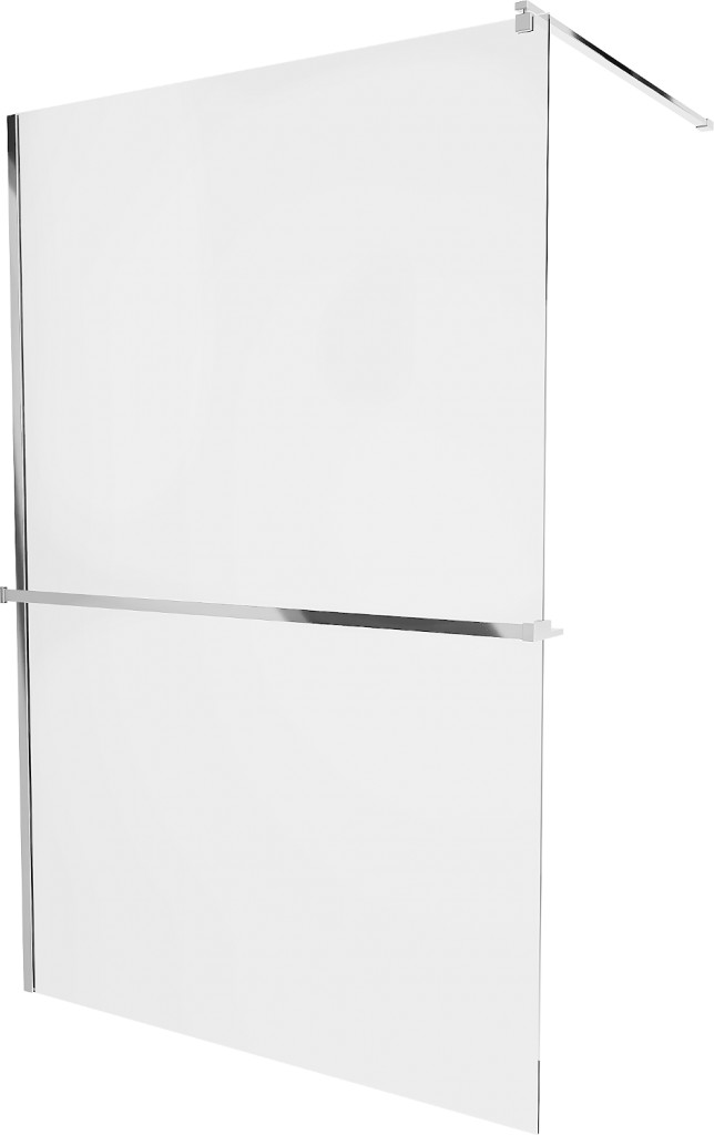 MEXEN/S - KIOTO Sprchová zástena WALK-IN s poličkou a držiakom uterákov 100 x 200, transparent 8 mm, chróm 800-100-121-01-00