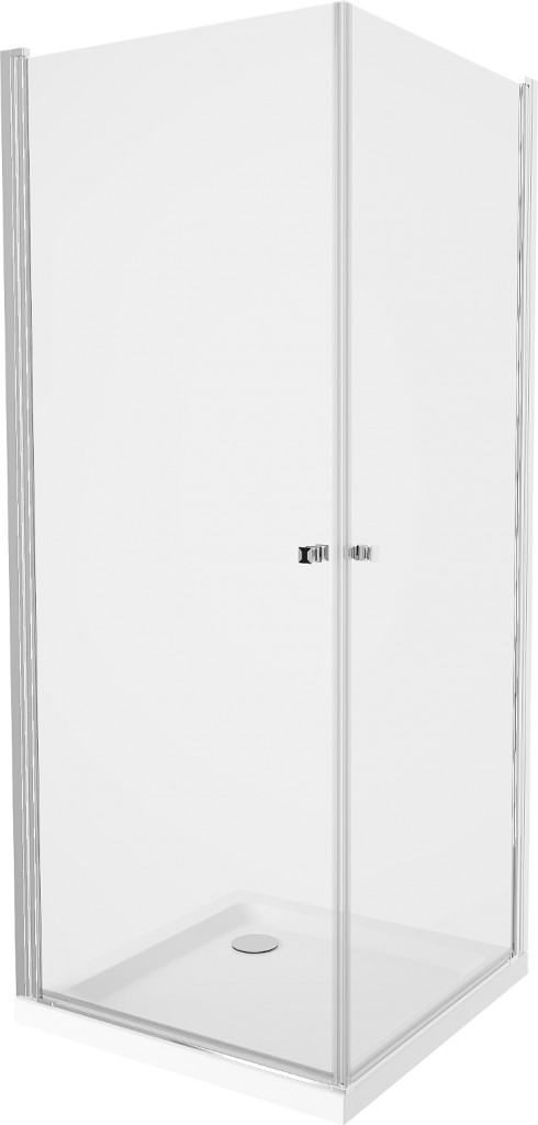 MEXEN/S - PRETORIA duo sprchovací kút 90 x 80, transparent, chróm + vanička vrátane sifónu 852-090-080-01-02-4010