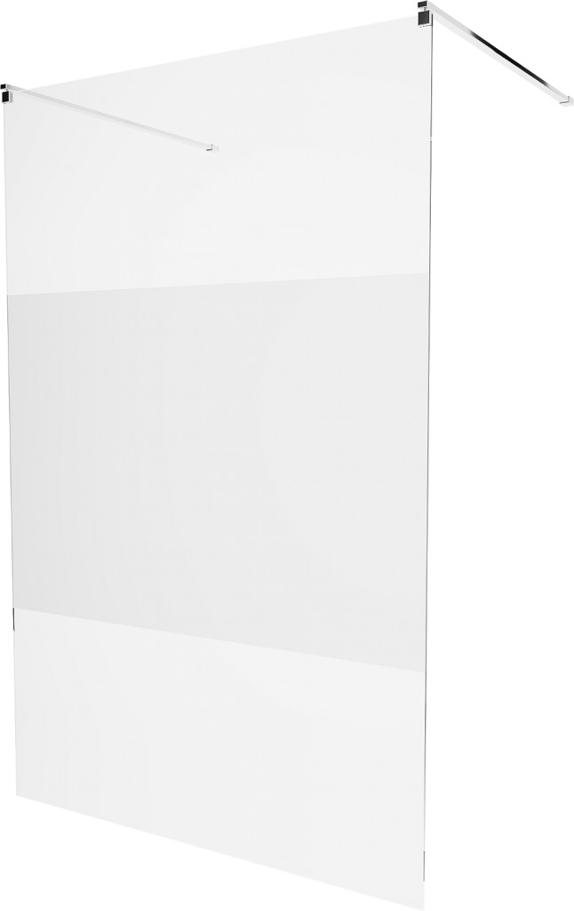 MEXEN/S - KIOTO samostatne stojaca sprchová zástena 100 x 200, transparent/matné sklo 8 mm, chróm 800-100-002-01-35