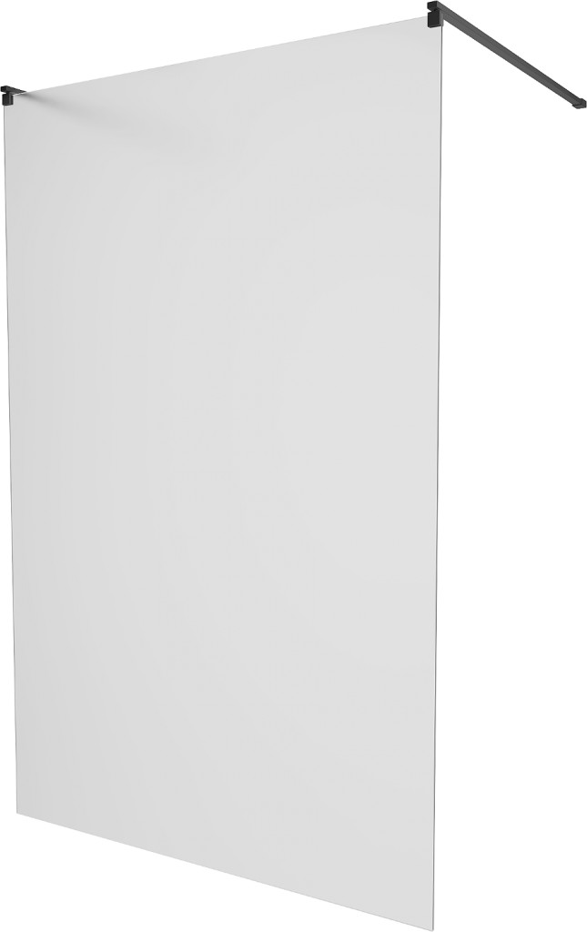 MEXEN/S - KIOTO samostatne stojaca sprchová zástena 100 x 200, matné sklo 8 mm, čierna 800-100-002-70-30