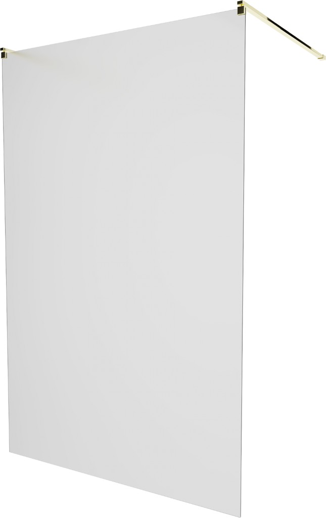 MEXEN/S - KIOTO samostatne stojaca sprchová zástena 110 x 200, matné sklo 8 mm, zlatá 800-110-002-50-30
