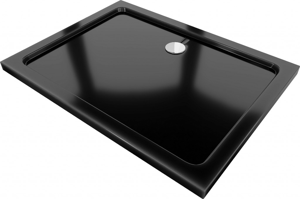 MEXEN - Flat sprchová vanička obdĺžniková slim 100 x 70, čierna 40707010