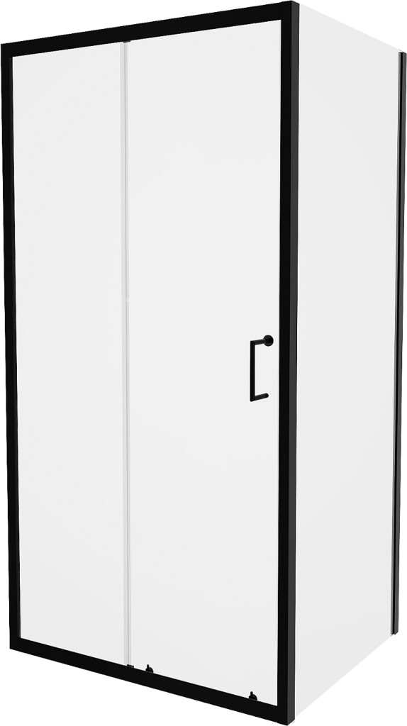 MEXEN/S - Apia sprchovací kút obdĺžnik 135x90, transparent, čierna 840-135-090-70-00