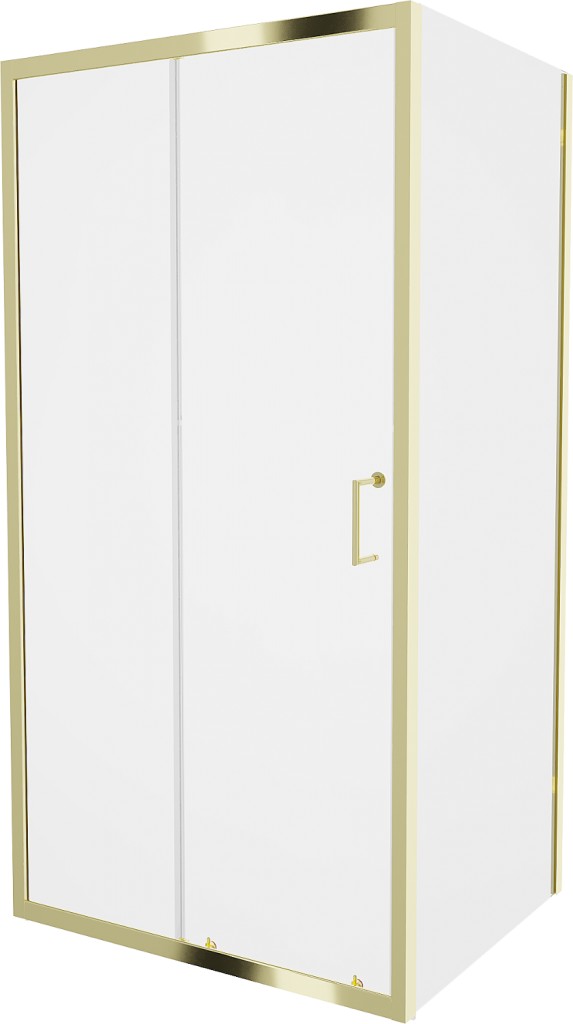 MEXEN/S - Apia sprchovací kút obdĺžnik 140x100, transparent, zlatá 840-140-100-50-00