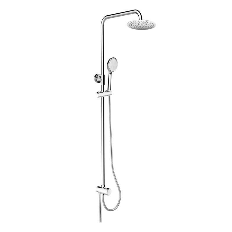 MEREO MEREO - Sprchový set s tyčou, hadicou, ručnou a tanier. guľatou sprchou, slim, nerez CB95001SS1