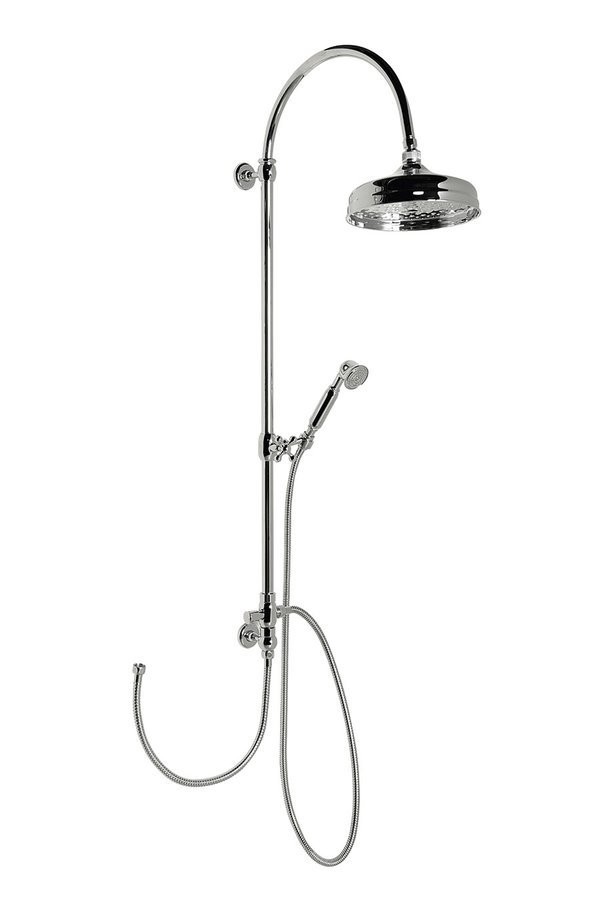 SAPHO - VANITY sprchový stĺp s pripojením na batériu, hlavová a ručná sprcha, chróm SET061