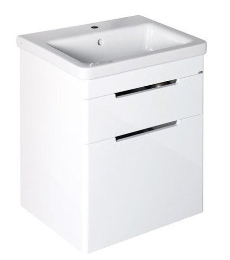 SAPHO - ELLA umývadlová skrinka 56,5x65x43cm, 2x zásuvka, biela EL062-3030