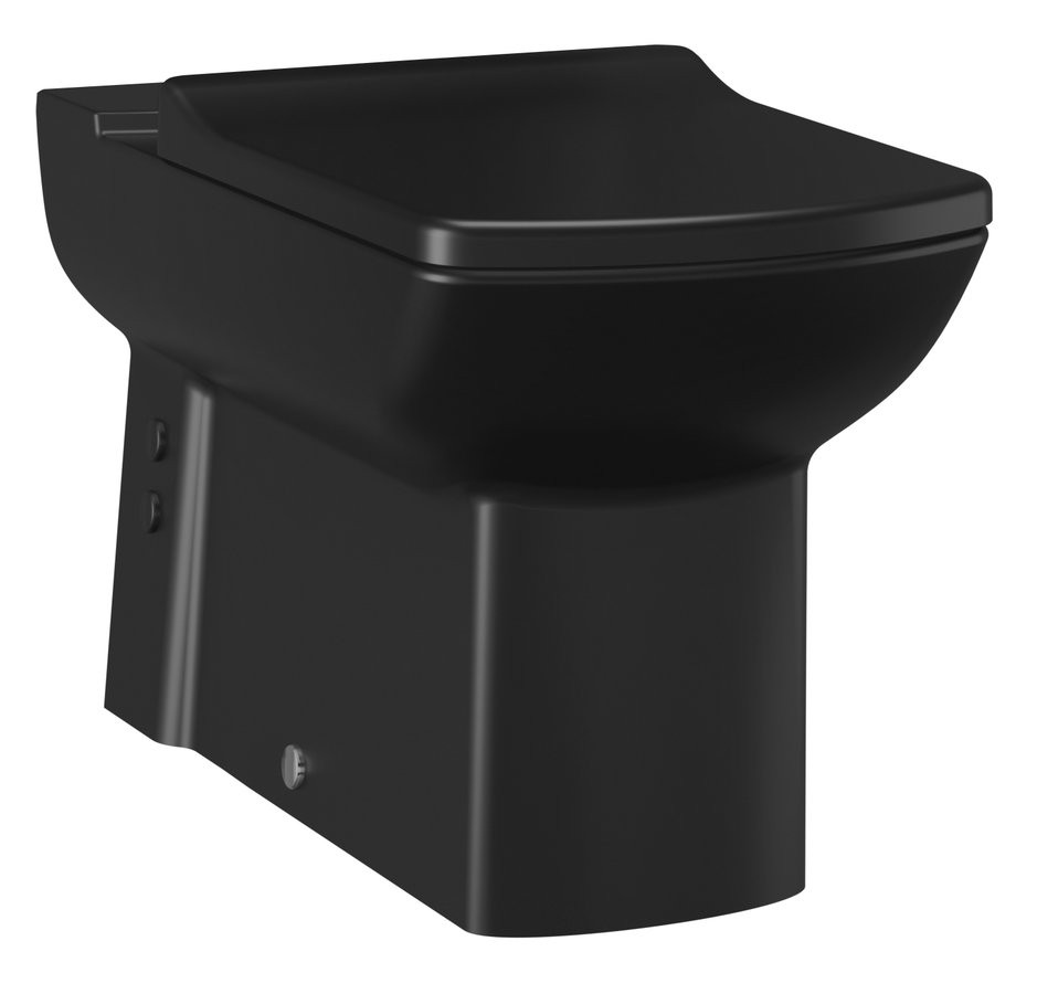 SAPHO - LARA WC misa pre kombi, spodný/zadný odpad, 35x64cm, čierna mat LR360-11SM00E-0000