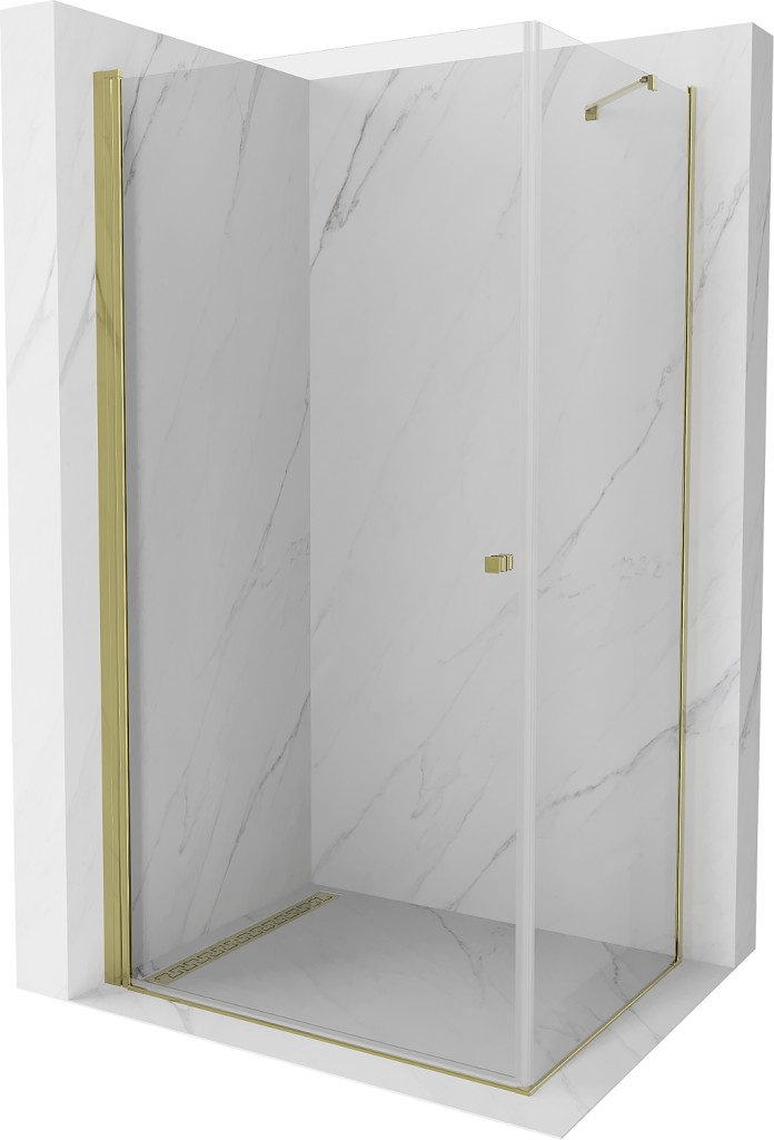 MEXEN/S - Pretória sprchovací kút 100x90, transparent, zlatá 852-100-090-50-00
