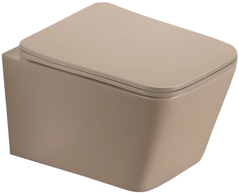 MEXEN - Teo Závesná WC misa vrátane sedátka s slow-slim, duroplast, cappuccino mat 30854064