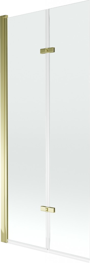 MEXEN - Castor vaňová zástena 2-krídlo 80x150 cm, transparent, zlato 892-080-002-50-00