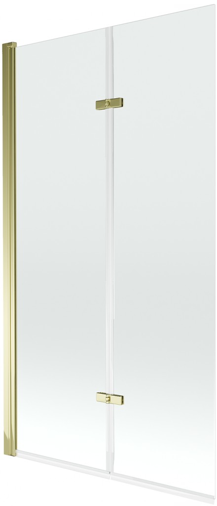 MEXEN - Castor vaňová zástena 2-krídlo 100x150 cm, transparent, zlato 892-100-002-50-00