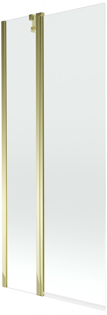 MEXEN - Flip vaňová zástena 1-krídlo 80x150 cm, transparent, zlato 894-080-101-50-00
