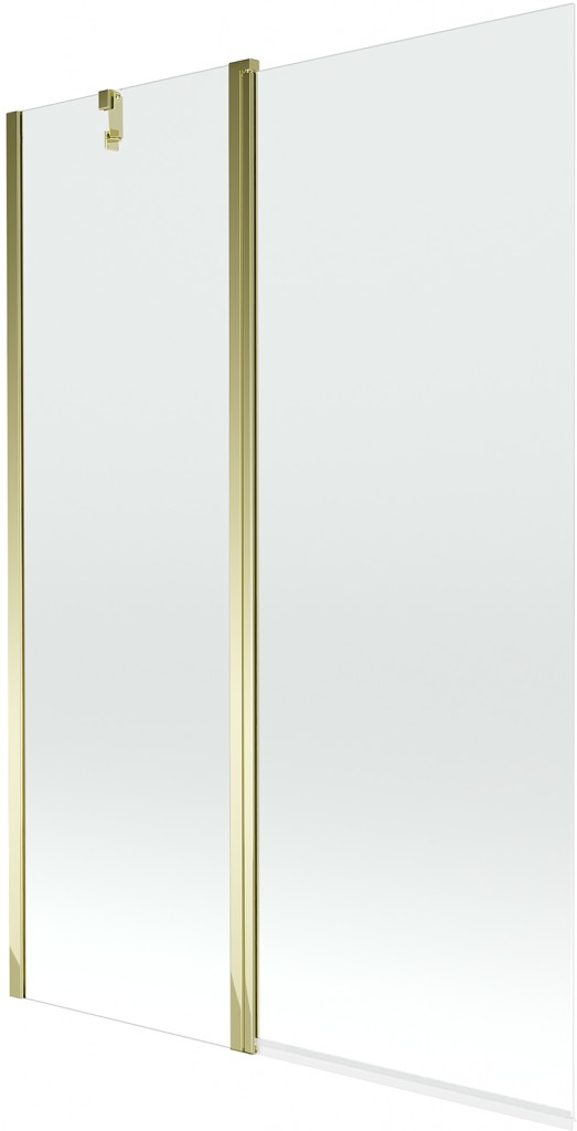 MEXEN - Flip vaňová zástena 1-krídlo 120x150 cm, transparent, zlato 894-120-101-50-00