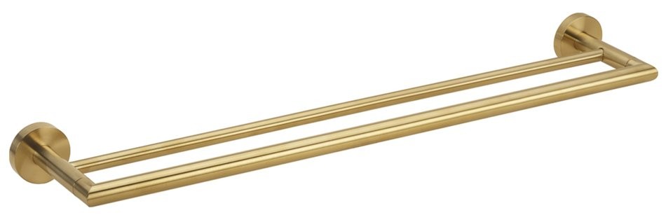 SAPHO - X-ROUND GOLD dvojitý držiak uterákov 600x120, zlato mat XR401GB