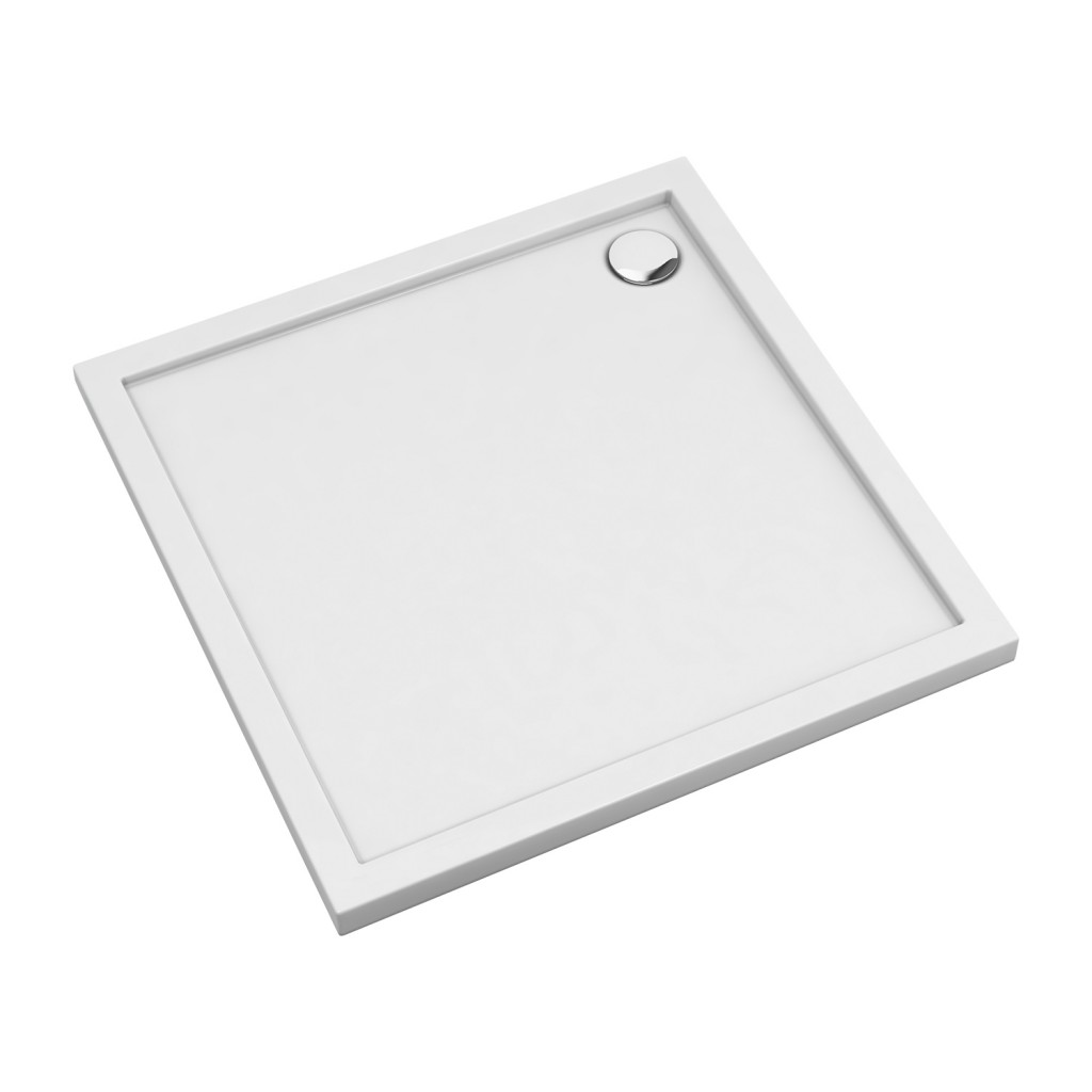 OMNIRES - MERTON akrylátová sprchová vanička štvorec, 80 x 80 cm biela lesk /BP/ MERTON80/KBP