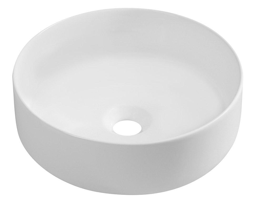 ISVEA - INFINITY ROUND keramické umývadlo na dosku, priemer 36cm, matná biela 10NF65036-2L