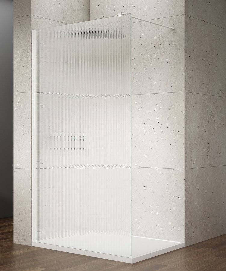 GELCO - VARIO WHITE jednodielna sprchová zástena na inštaláciu k stene, sklo nordic, 1000  GX1510-07