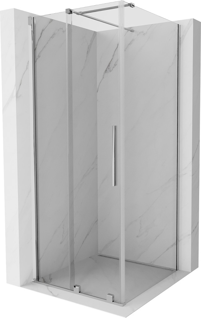MEXEN/S - Velar Obdĺžnikový sprchovací kút 100 x 100, transparent, chróm 871-100-100-01-01