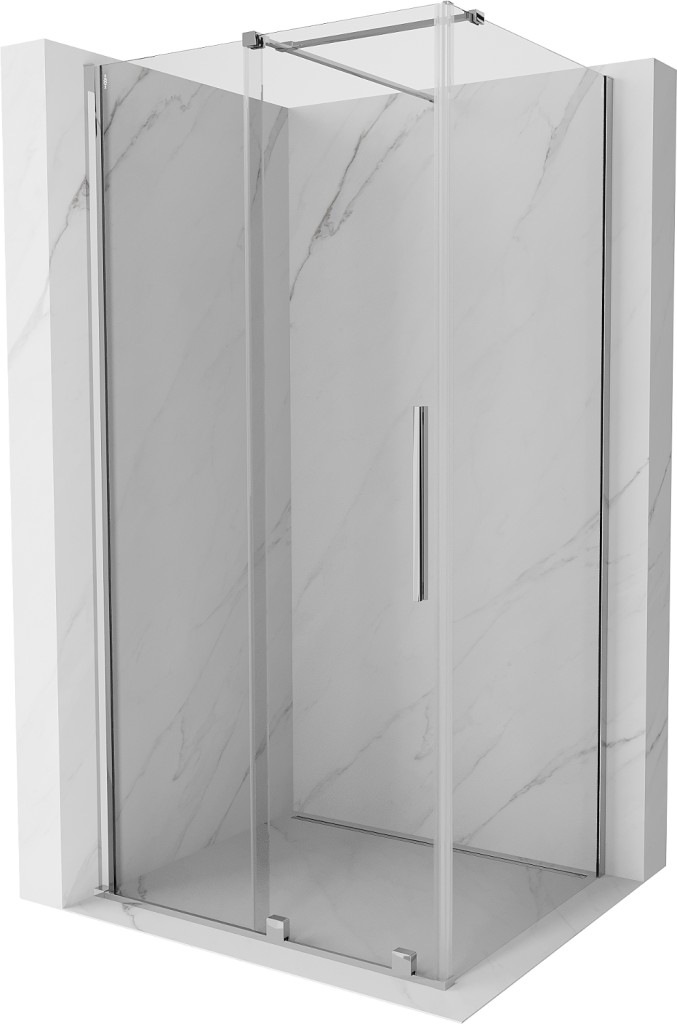 MEXEN/S - Velár sprchovací kút 130 x 85, transparent, chróm 871-130-085-01-01