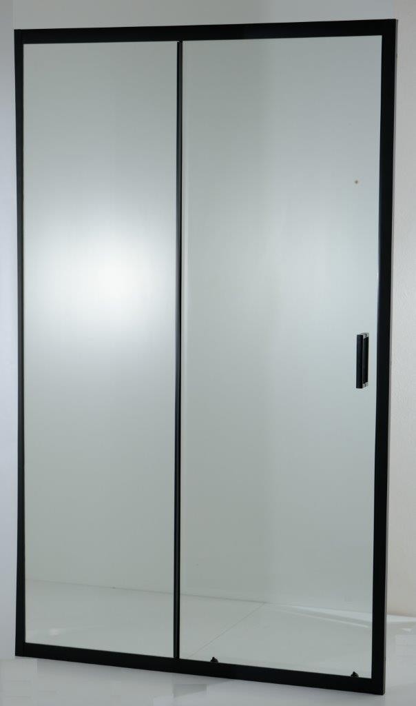 HOPA - Sprchové dvere do niky TREOS NEW BLACK - FARBA rámu - Čierna matná, Rozmer A - 120, Smer zatvárania - Univerzálne Ľavé / Pravé, Výplň - Číre bezpečnostné sklo - 6 mm OLBTREO