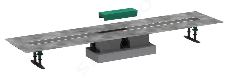 HANSGROHE - uBox universal Set na štandardnú inštaláciu lineárneho sprchového žľabu 1200 mm, nerezová 56027180