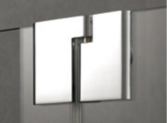 Kermi Štvrťkruh Pasa XP P55 09020 870-900 / 2000 strieborná matná ESG číre Clean Štvrťkruhový sprchovací kút kývne dvere s pevnými poľami (PXP55090201PK)