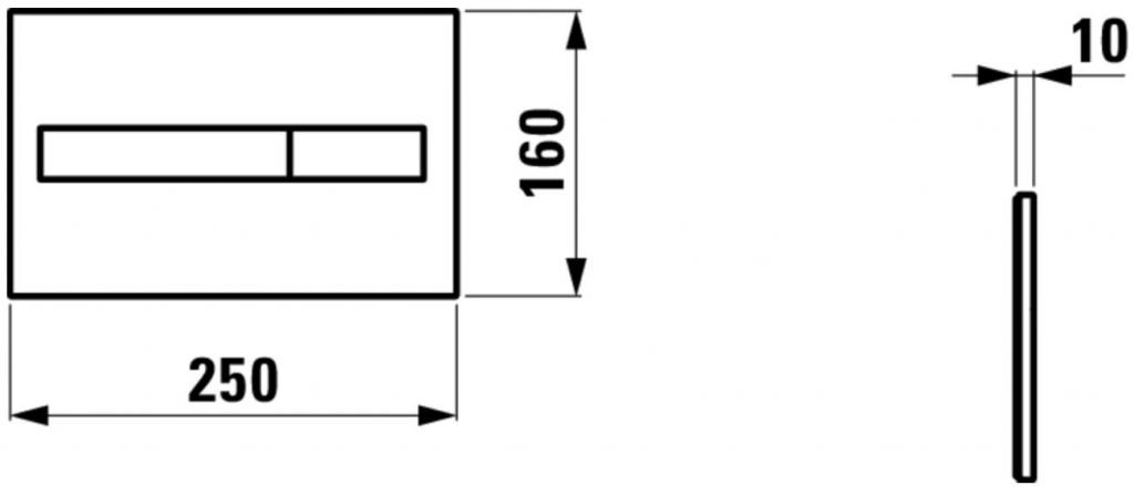 LAUFEN Rámový podomietkový modul CW1 SET s bielym tlačidlom + WC CERSANIT CLEANON CITY (H8946600000001BI CI1)