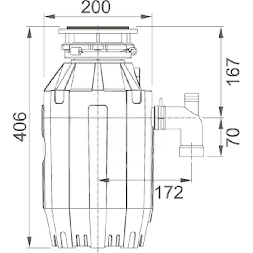 FRANKE - Drtiče odpadu Turbo Elite TE-125 (134.0535.242)