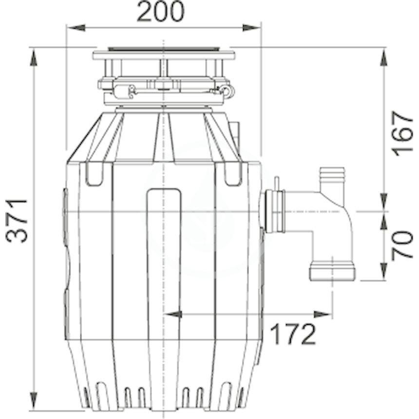 FRANKE - Drtiče odpadu Turbo Elite TE-75 (134.0535.241)