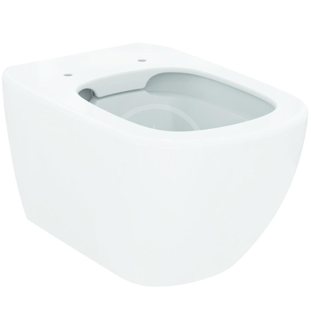 IDEAL STANDARD - Tesi Zavesne WC s doskou SoftClose, Rimless, biela ...
