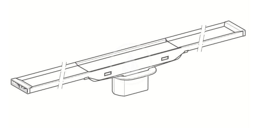 GEBERIT - CleanLine Sprchový kanálik 20 z nehrdzavejúcej ocele, 300-1600 mm, leštená/kefovaná nerezová (154.453.KS.1)