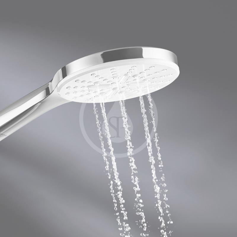 GROHE - Rainshower SmartActive Súprava sprchovej hlavice 130 9,5 l/min, 3 prúdy, držiaku a hadice, mesačná biela (26581LS0)