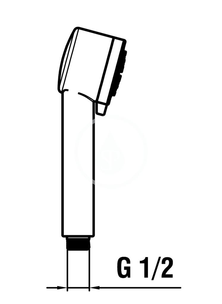 Laufen - Sprchové příslušenství Sprchová hlavica AquaJet Multi, 3 prúdy, chróm (H3619800040061)
