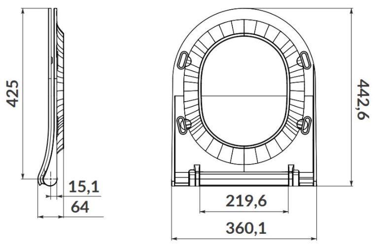 ALCAPLAST Jádromodul - predstenový inštalačný systém s chrómovým tlačidlom M1721 + WC CERSANIT ZEN CLEANON + SEDADLO (AM102/1120 M1721 HA1)